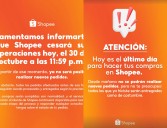 Shopee anuncia sorpresivo cierre de operaciones en Chile a partir de mañana