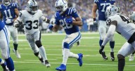 Jonathan Taylor runs for 3 touchdowns and Daniel Jones throws for 2 as Colts rout Raiders 40