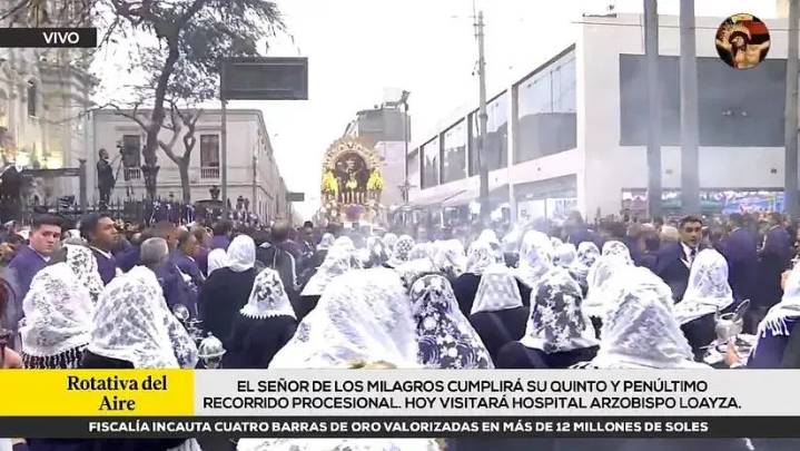 Miles de fieles acompañan al Señor de los Milagros en su quinta procesión del año: conoce la ruta y plan de desvío vehicular