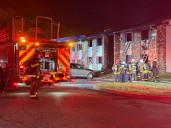 West side apartment fire causes displacement of 10+ residents, 4 injuries