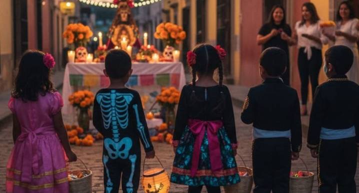Cuide a los niños en Halloween