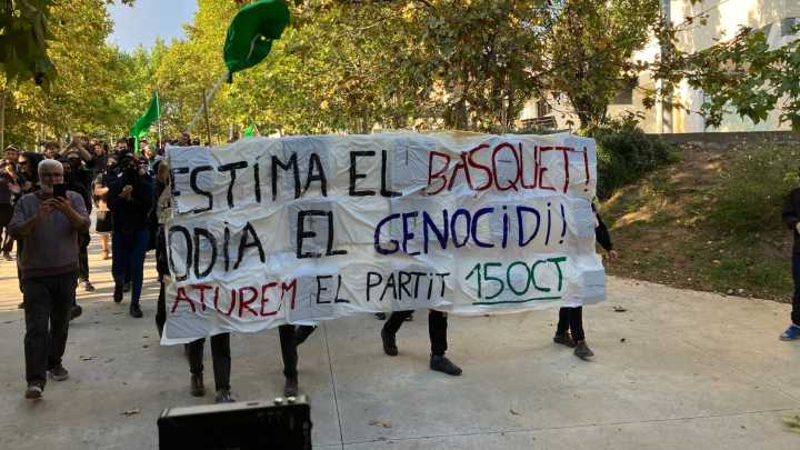 Los radicales propalestinos fracasan en su intento de impedir que se juegue el Manresa