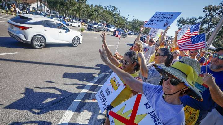 ‘No Kings’ protest in Clearwater joins demonstrations nationwide