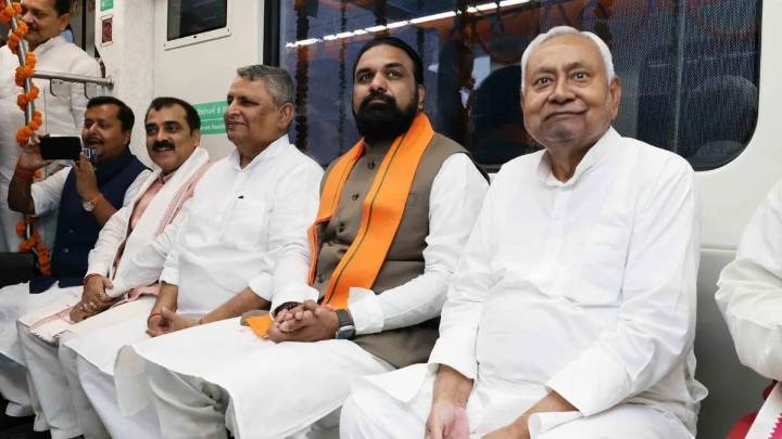 Nitish Kumar takes inaugural ride of Patna Metro Priority Corridor with cabinet colleagues