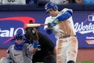 Injured DH George Springer out of Blue Jays' starting lineup for 2nd straight World Series game