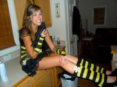 Kelly’s Killer Bee and Other Costumes from Free Beer and Hot Wings’ Past
