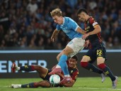 Hojlund fires Napoli into Serie A lead as AC Milan held at Juve