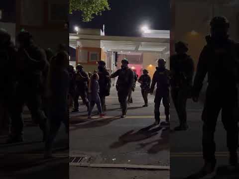 Protesters and ICE Agents FACE OFF in Portland #shorts