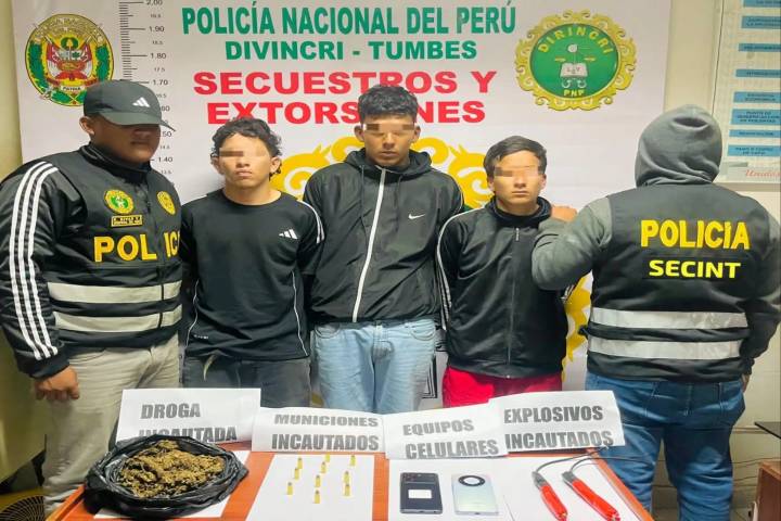 PNP desarticula redes de extorsión y narcotráfico en Lima, Tumbes y Huánuco