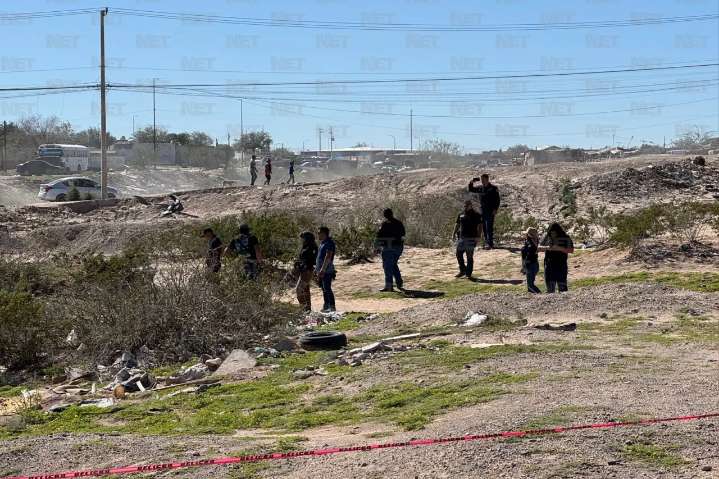 Hallan cuerpo enterrado en terreno baldío de la Carlos Chavira Becerra