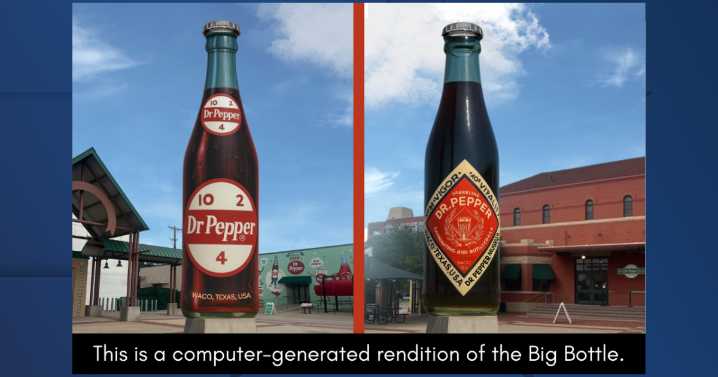 Dr Pepper Museum to debut 23-foot-tall 'Big Bottle' for 35th Birthday Bash