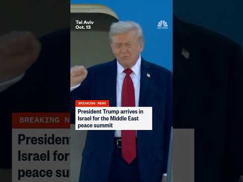 President Trump arrives in Israel for the Middle East peace summit