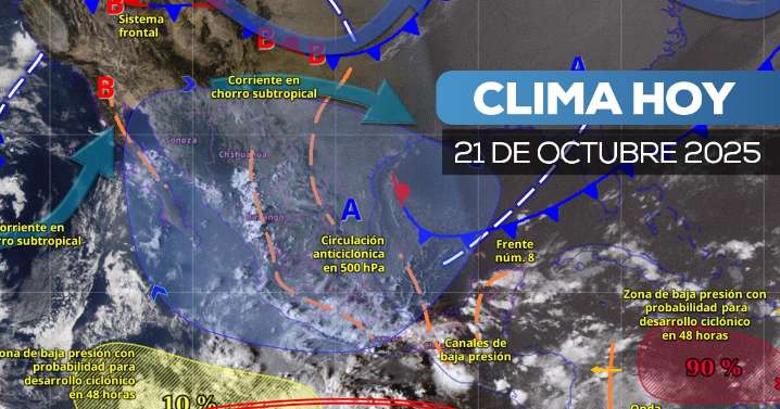 ¡Alerta meteorológica! Clima en México registrará lluvias intensas y rachas de viento hoy
