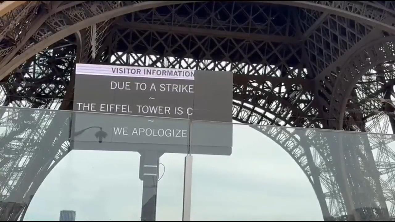 Eiffel Tower closed as nationwide strikes held across France against austerity
