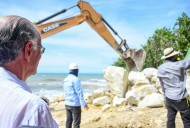 Iniciaron obras para contener erosión y recuperar las playas de Santa Verónica