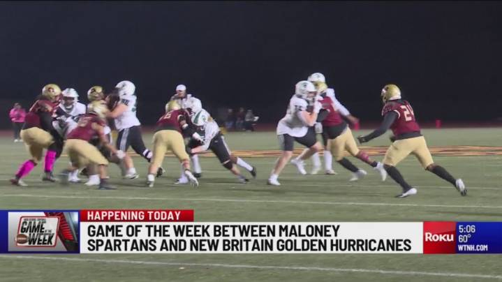 Maloney Spartans and New Britain Golden Hurricanes are News 8's High School Game of the Week