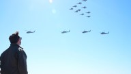 California police say shrapnel hits and damages a patrol vehicle during Marine Corps drills