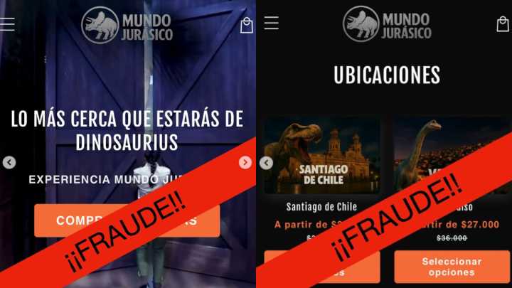Alerta por página acusada de suplantar a "Jurassic World: The Experience"