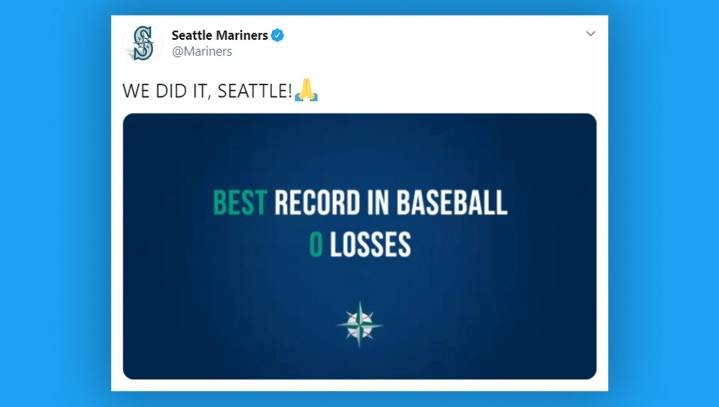Mariners Celebrate Best Record In Years