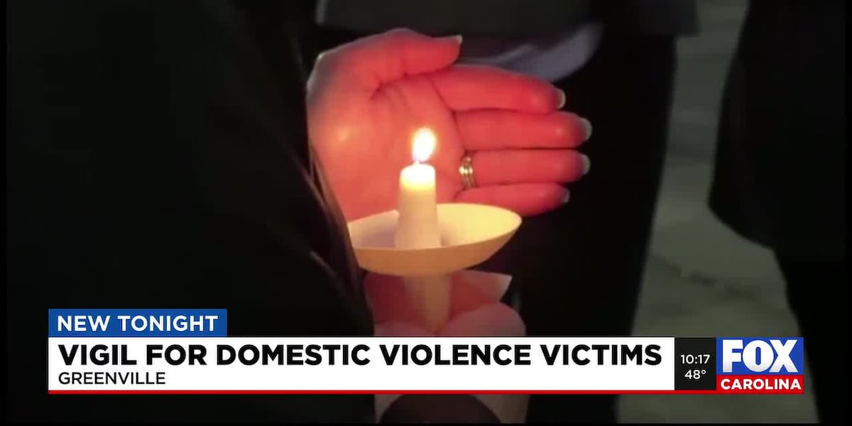 Vigil held for domestic violence victims in Greenville