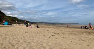 We stayed at the seaside town with pristine sandy beaches and a gothic neighbour