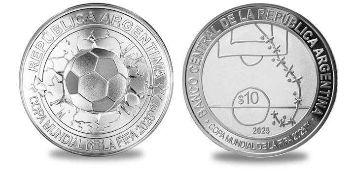 Furor por la moneda conmemorativa de la Copa Mundial de Fútbol 2026: el BCRA segura que están casi agotadas