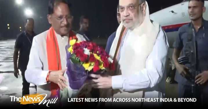 Chhattisgarh: Amit Shah arrives in Raipur, received by CM Vishnu Deo Sai