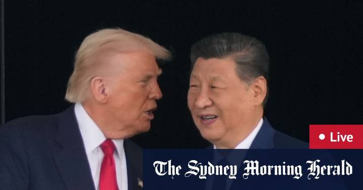 Australia news LIVE: Andrew to lose prince title and leave Royal Lodge; Trump heads back to the US after Xi meeting; Hamas urges Australia to remove its terror listing