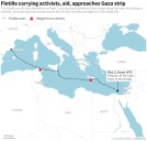 Activists on a flotilla approach Gaza and say they are ready for a possible Israeli interception