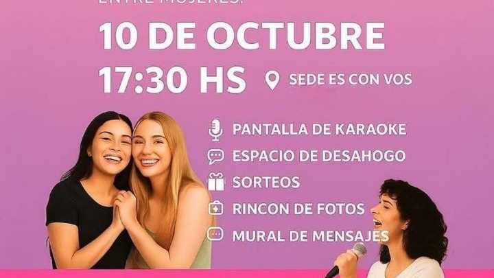 Octubre rosa: invitan al encuentro "Mujeres con Voz/s" en la sede Es Con Vos