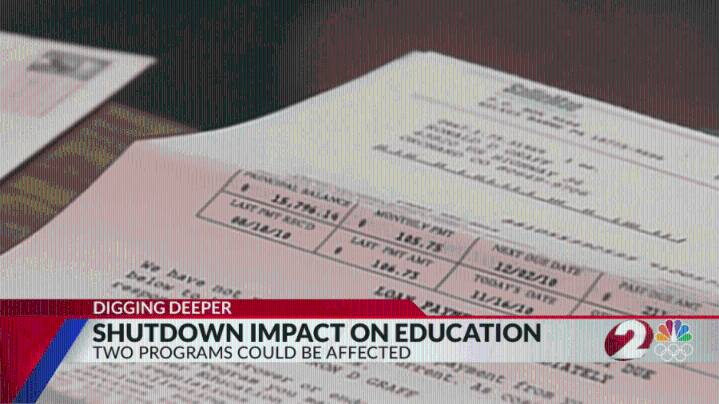 Government shutdown will likely hit 2 educational programs