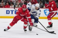 Larkin’s overtime heroics, Gibson’s solid play lift Red Wings