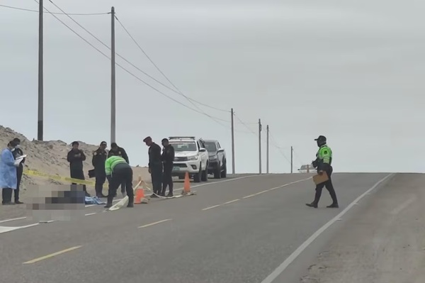EXTRANJERO MUERE ATROPELLADO EN VÍA COSTANERA POR VEHÍCULO QUE FUGÓ