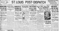 See the Oct. 11, 1925, front page: Plane passenger killed in crash at Lambert Field