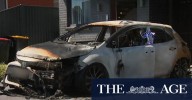 Family run for lives after car set alight