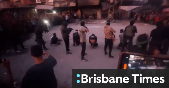 Footage shows Hamas fighters allegedly executing 'collaborators' in Gaza