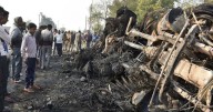 Bus collision blaze kills at least 20 in southern India