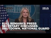 FULL REMARKS: White House Press Secretary discusses government shutdown