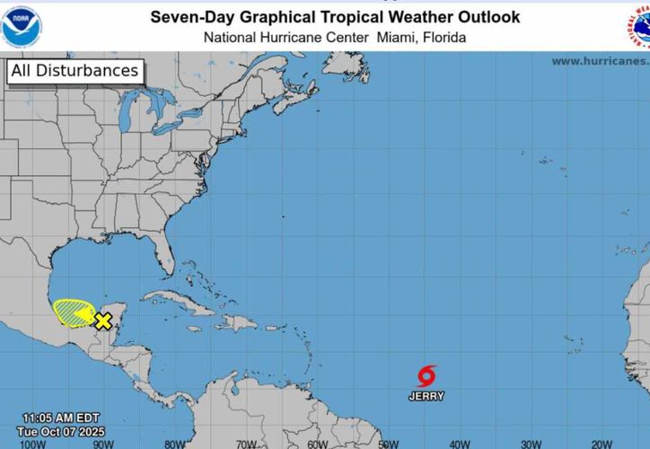 Temporada de ciclones 2025: Nace la tormenta tropical Jerry en el Atlántico