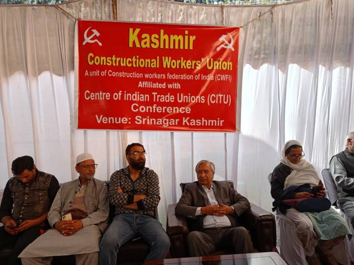 Govt must simplify labour registration for benefit of workers: Tarigami Kashmir Construction Workers Union, affiliated with CITU, forms new committee Younus Rashid Srinagar, Oct 20: Communist Party of