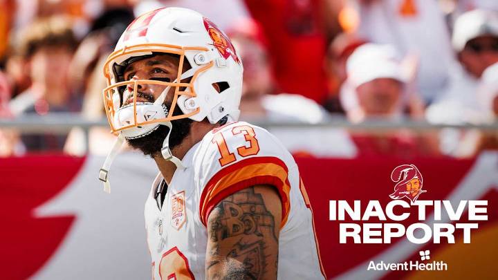 Bucs-Seahawks Inactives | Bucs Without Mike Evans, Bucky Irving in Week Five