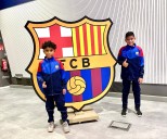 Dos jóvenes promesas del fútbol bolivarense en campamento del Barcelona en España
