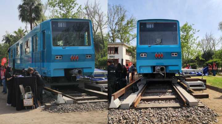 El histórico carro NS74 del Metro llegó al Museo Ferroviario: "Representa el punto de partida de nuestra historia"
