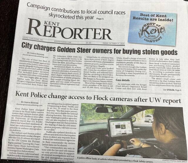 Kent Reporter is changing to mail delivery