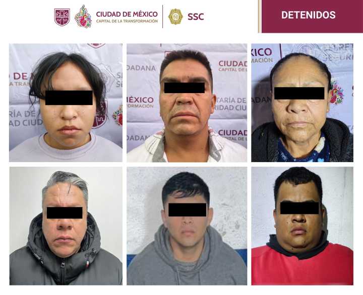 Aseguran 1,600 dosis de droga y detienen a 6 en CDMX