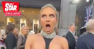 Chloe Burrows falls out of dress in Pride of Britain red carpet wardrobe blunder