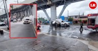 Pipa se accidenta en Avenida Tláhuac y provoca fuga de gas