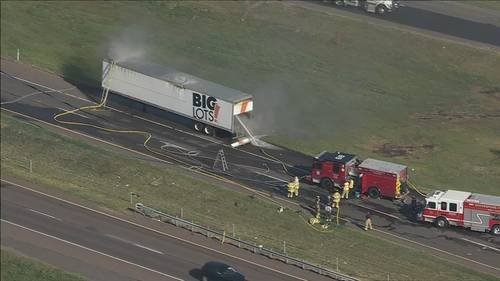 Truck fire shuts down lanes on Route 422 in Upper Providence Township, Montgomery County