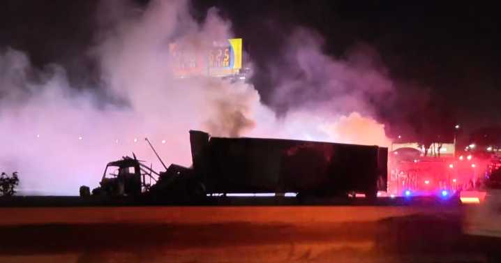 I-20 back open in Grand Prairie after crash, fire shut down the highway Thursday morning