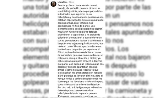 Denuncian abuso de autoridad y falsa persecución de Estatales en Guachochi